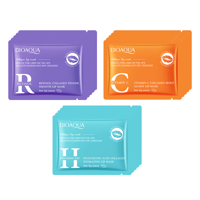 Skincare Retinol - มาส์กปากไบโออควา เรตินอล คริสตัล คอลลาเจน บำรุงริมฝีปากให้ชุ่มชื้น อวบอิ่ม