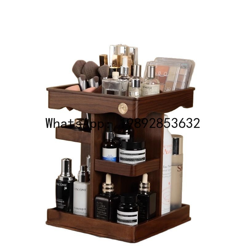 Xl Skincare - กล่องเก็บเครื่องสำอางแบบหมุนได้ขนาด XL - ที่เก็บของบนโต๊ะขนาดใหญ่สำหรับผลิตภัณฑ์ดูแลผิว น้ำหอม และเครื่องสำอาง